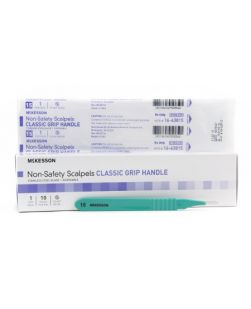 Scalpel McKesson NonSafety Size 15 Stainless Steel / Plastic Classic Grip Handle Sterile Disposable