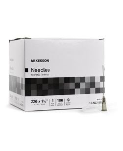 Hypodermic Needle McKesson Without Safety 22 Gauge 1-1/2 Inch (100/BX 10BX/CS)