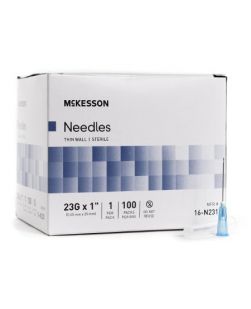 Hypodermic Needle McKesson Without Safety 23 Gauge 1 Inch (100/BX10BX/CS)