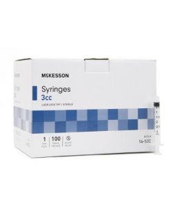 General Purpose Syringe McKesson 3 mL Blister Pack Luer Lock Tip Without Safety (100/BX 24BX/CS)