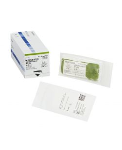 Suture with Needle McKesson Nonabsorbable Uncoated Black Suture Monofilament Nylon Size 4 - 0 18 Inch Suture 1-Needle 19 mm Length 3/8 Circle Reverse Cutting Needle