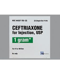 Generic Rocephin® Cephalosporin Ceftriaxone Sodium (25/BX)