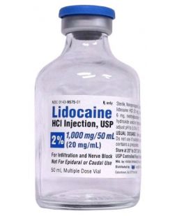 Generic Equivalent to Xylocaine® Lidocaine HCl 2%, 20 mg / mL Infiltration and Nerve Block Injection Multiple Dose Vial 50 mL-LIDOCAINE HCL, MDV 2% 50ML (10/CT)