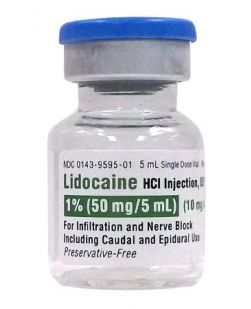 Generic Equivalent to Xylocaine® Lidocaine HCl, Preservative Free 1%, 50 mg / 5 mL Infiltration and Nerve Block Injection Single Dose Vial 5 mL (25/CT)
