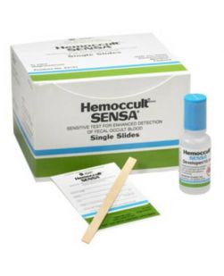 Rapid Test Kit Hemoccult® Sensa® Single Slides Colorectal Cancer Screening Fecal Occult Blood Test (FOBT) Stool Sample CLIA Waived 100 Tests