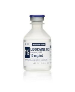 Generic Xylocaine® Local Anesthetic Lidocaine HCl 1%, 10 mg / mL Infiltration and Nerve Block Injection Multiple Dose Vial 50 mL  (25/PK)