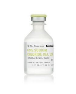 Diluent Sodium Chloride, Preservative Free 0.9% Intramuscular, Intravenous, or Subcutaneous Solution Single Dose Vial 50 mL