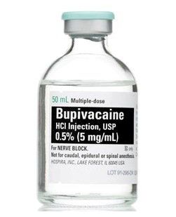 Generic Marcaine, Sensorcaine Local Anesthetic Bupivacaine HCl 0.5%, 5 mg / mL Nerve Block Injection Multiple Dose Vial 50 mL