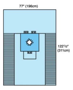 Surgical Drape Thyroid Drape 77 W X 122-1/2 L Inch Sterile