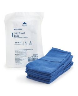O.R. Towel McKesson 17 W X 27 L Inch Blue Sterile TOWEL, OR STR BLU DISP (6/PK 12PK/CS)