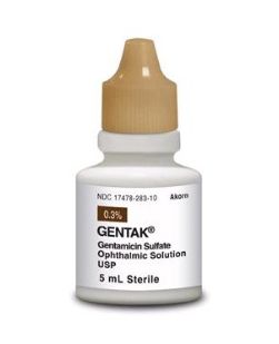 Gentak Gentamicin Sulfate 0.3% Ophthalmic Drops 5 mL