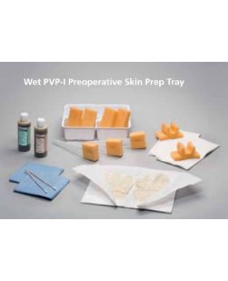 Wet PVP-I Preoperative Skin Prep Tray Includes 2 6 Cotton-Tipped Applicators 6 Winged Sponges 2 Towe