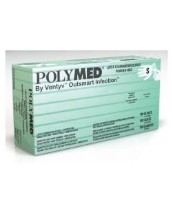 Exam Glove, Latex, Small (6-6.5), Powder Free (PF), Fully Textured, Natural White, Green Dispenser Box, 100/bx, 10 bx/cs (Continental US Only)