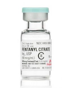 Fentanyl Citrate, Preservative Free 50 mcg / mL Intramuscular or Intravenous Injection Vial 2 mL CII