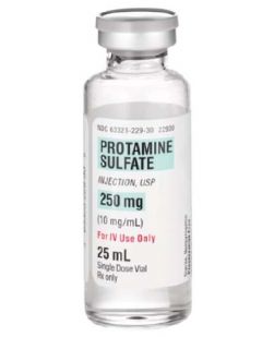 Protamine Sulfate 10 mg / mL Intravenous Injection Single Dose Vial 25 mL