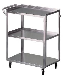 Utility Cart McKesson Stainless Steel 32.63 Inch 3 Shelves Stainless Steel