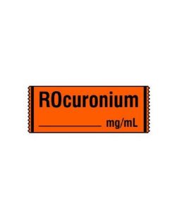 Pre-Printed Label Anesthesia Label ROCuronium / _____ mg / mL Fluorescent Red 1/2 X 500 Inch