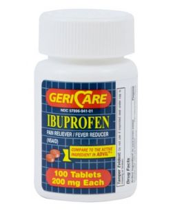 Pain Relief Geri-Care® 200 mg Strength Ibuprofen Tablet 100 per Bottle