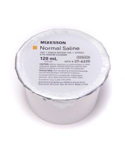 McKesson Irrigation Solution Sodium Chloride 0.9% Solution Foil-Lidded Cup 120 mL-SALINE, IRR SOL FOIL-LID CUP STR 120ML (48/CS)