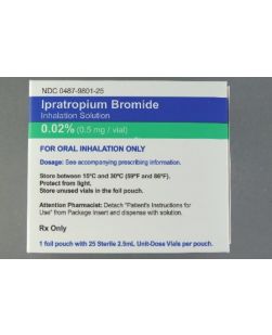 Generic Equivalent to Atrovent HFA® Ipratropium Bromide, Preservative Free 0.02%, 0.2 mg / mL Unit Dose, Inhalation Solution Vial 25 Vials(25/CT) 