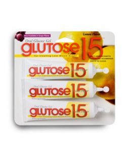 Glucose Supplement Glutose 15™ 3 per Pack Gel Lemon Flavor