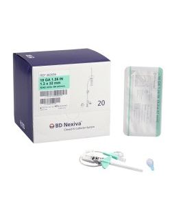 IV Catheter, 18G x 1¼, HF Dual Port (1.3mm x 32mm), 20/pk, 4 pk/cs (Continental US Only)