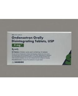 Generic Equivalent to Zofran® Ondansetron 4 mg Unit Dose, Orally Disintegrating Tablet Blister Pack 30 Tablets