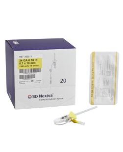 IV Catheter, 24G x ¾, Single Port, Infusion, 20/pk, 4 pk/cs (Continental US Only)