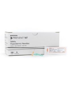 Hypodermic Needle McKesson Prevent® HT Hinged Safety Needle 25 Gauge 1 Inch (100/BX 8BX/CS) 