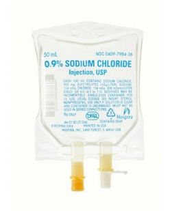 Diluent Sodium Chloride, Preservative Free 0.9% Intravenous IV Solution Flexible Bag 50 mL Fill in 120 mL