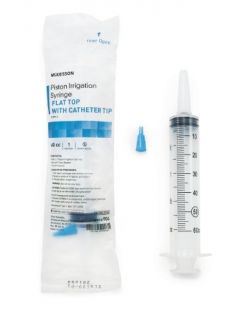 Irrigation Syringe McKesson 60 mL Pole Bag Catheter Tip Without Safety (50/CS)