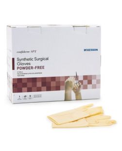 Surgical Glove McKesson Confiderm® SPT Size 7 Sterile Polychloroprene / Polyisoprene Standard Cuff Length Textured Fingertips Yellow Not Chemo Approved