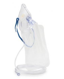 NonRebreather Oxygen Mask McKesson Elongated Style Adult User One Size Fits Most Adjustable Elastic Head Strap