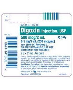 Digoxin 250 mcg / mL Injection Ampule 2 mL