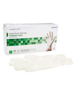 Exam Glove McKesson Confiderm® Medium NonSterile Latex Standard Cuff Length Textured Ivory Not Chemo Approved (100/BX 10BX/CS)