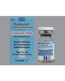 Dotarem® Contrast Media Gadoterate Meglumine, PF 0.5 mmol / mL Intravenous Injection Single Dose Vial 15 mL