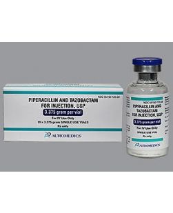 Piperacillin Sodium / Tazobactam, Preservative Free 3.375 Gram Intravenous Injection Single Use Vial 30 mL
