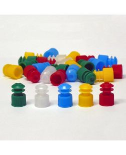 Test Tube Cap, 12mm, Flanged Plug, Natural, 1000/bg