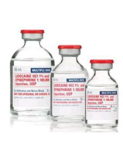Generic Equivalent to Xylocaine® Lidocaine HCl / Epinephrine 1% - 1:100,000 Infiltration and Nerve Block Injection Multiple Dose Vial 20 mL