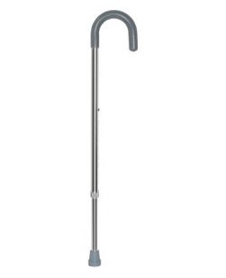 Cane, Adult, Silver, Adjusts from 27¾ - 36¾, 6/cs