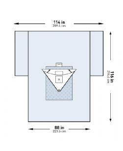 Knee Arthroscopy Drape, 114 x 88 x 116, Sterile, 7/cs