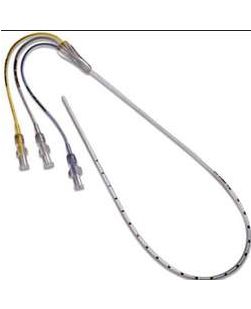 Polyurethane Triple-Lumen Umbilical Vessel Catheter, Luer Lock Hubs, 8 FR, 15G Primary, 18G Secondary, 18G Tertiary Lumen Size, 15L, 5/cs (Continental US Only)