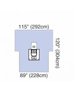 Fitted Sheet with Elastic Ends, 30 x 84½, Medium Blue, 75 grams, 25/cs