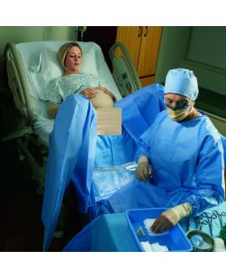 Under Buttocks Drape, Plastic Reinforced, Large, 40 x 46, Sterile, 50/cs