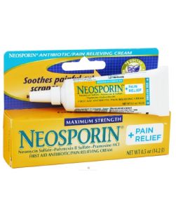 Neosporin Cream, Maximum Strength Plus, .5 oz, 72/cs