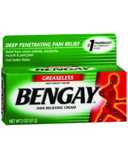 Greaseless Bengay, Menthol Pain Relieving Gel, Vanishing Scent, 2 oz., 3ea/bx, 12bx/cs