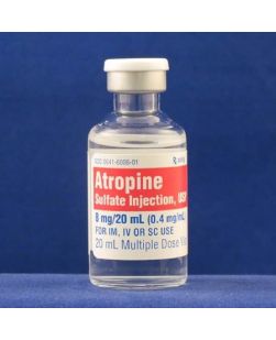 Atropine Sulfate Inj MDV NR, 0.4mg/mL, 20mL/vl
