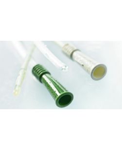Polyamide/ Polyurethane Pediatric Catheter, 24G x 28, Closed Tip & Six Lateral Side Ports, Catheter Connector & Threading Assist Guide, 25/cs