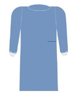 Laminated Comfort Gown, With Thumbhooks, Blue, Large, 100/cs