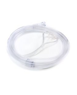 Adult Over-The-Ear Nasal Cannula, 7ft Oxygen Tubing, Straight Tipped Lariat Style, Single Patient Use, 50/bx